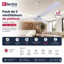 Pack 3 Ventilateurs de Plafond Lexical 56 80W argent 7410-8 (5).webp