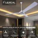 Pack 3 Ventilateurs de Plafond Lexical 56 80W argent 7410-8.webp