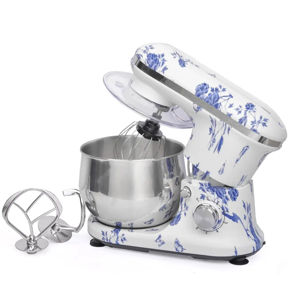 [SAI0086] Robot Pétrin Golden House 5L 1000 W - Fleur bleu