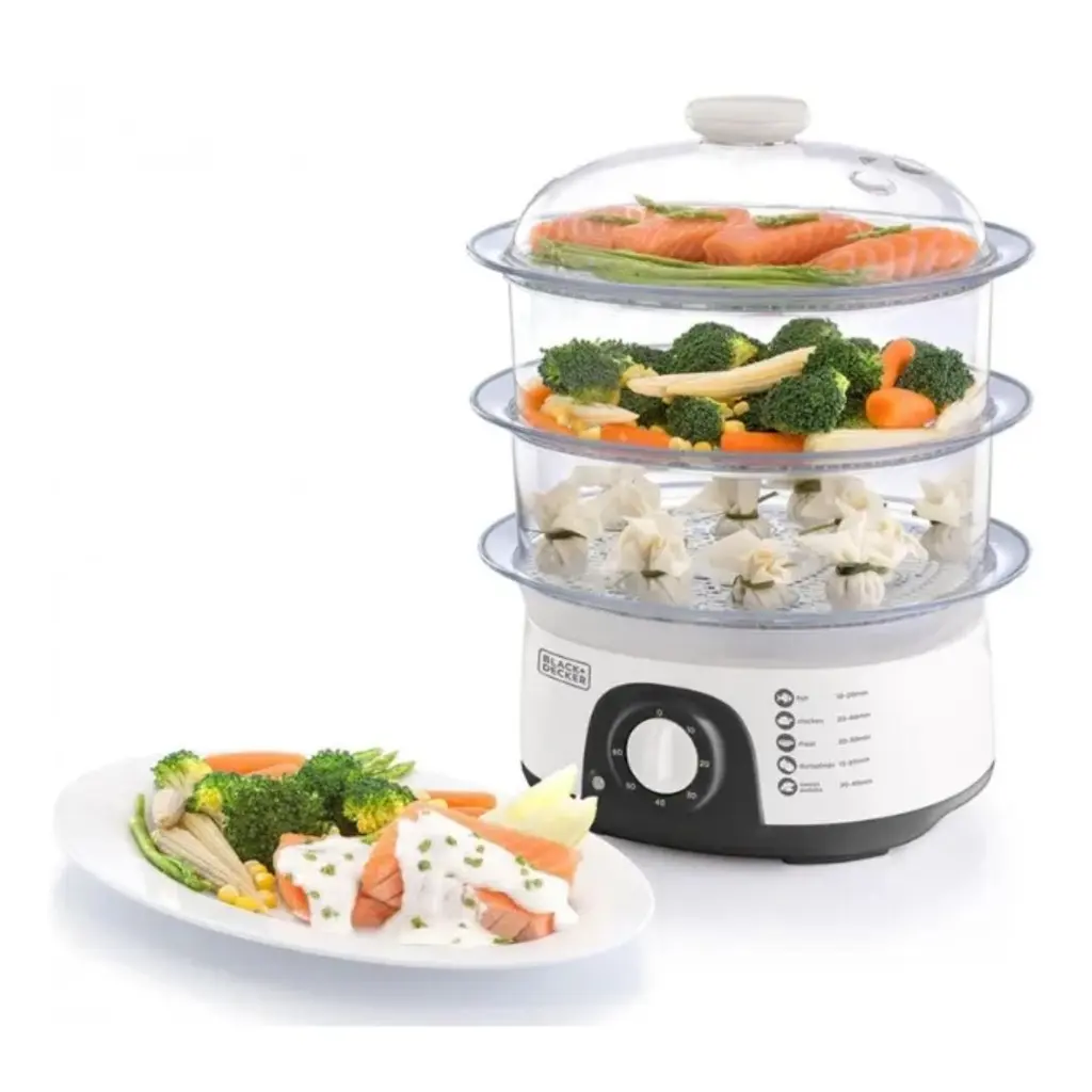 Black & Decker Cuiseur vapeur 775W 10L – Blanc