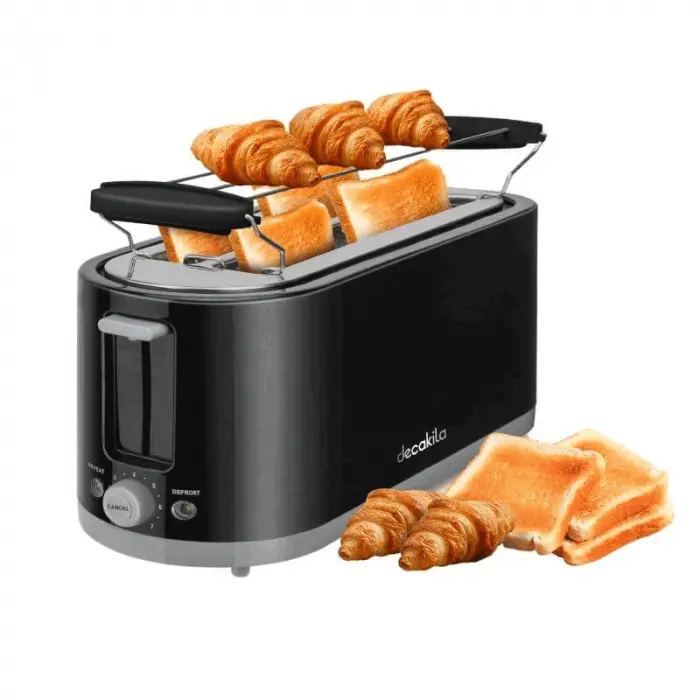 Decakila Grille-pain électrique 4 tranches 1200-1400W