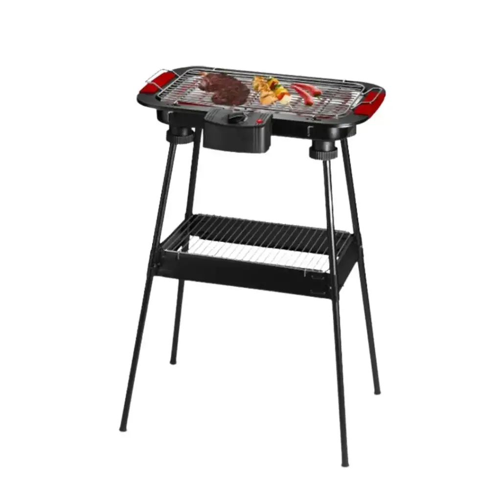 [TWBA60024] Barbecue Techwood Sur Pied 2000W, Grille Inox Réglable & Bac Récupérateur de Graisse – TBQ-825P