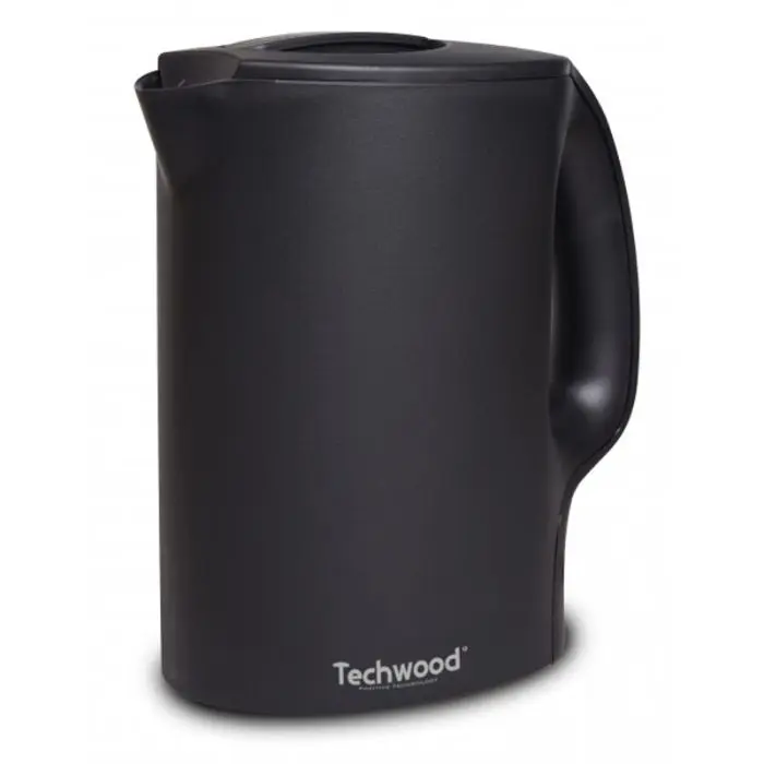 Bouilloire Techwood Noir 1L, Arrêt Automatique & Protection Surchauffe, Couvercle de Sécurité – TB-1106