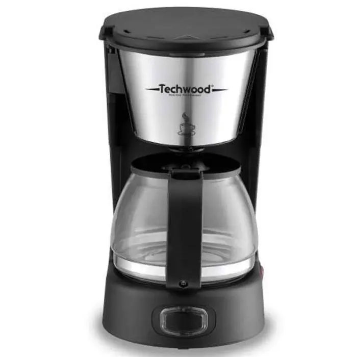 [TWCA60128] Cafetière Électrique Techwood Noir Inox – 6 à 8 Tasses avec Système Anti-Gouttes & Arrêt Automatique TCA-696