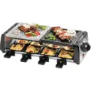 Grill Techwood 8 Raclettes & Pierre, Thermostat Réglable & Double Protection – TRGP-896