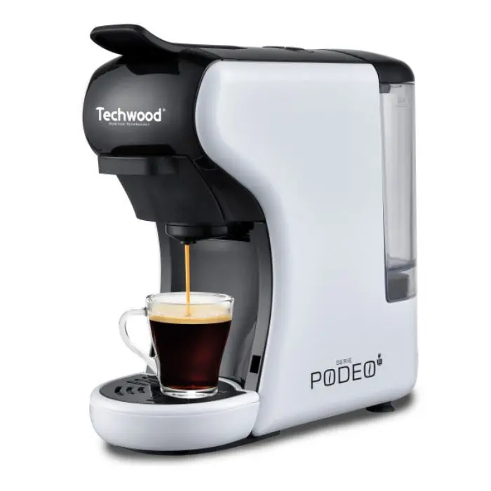 [TWCA60004] Machine Expresso Multicapsules Techwood Blanc – 19 Bars avec Réservoir 600mL – TCA-191N