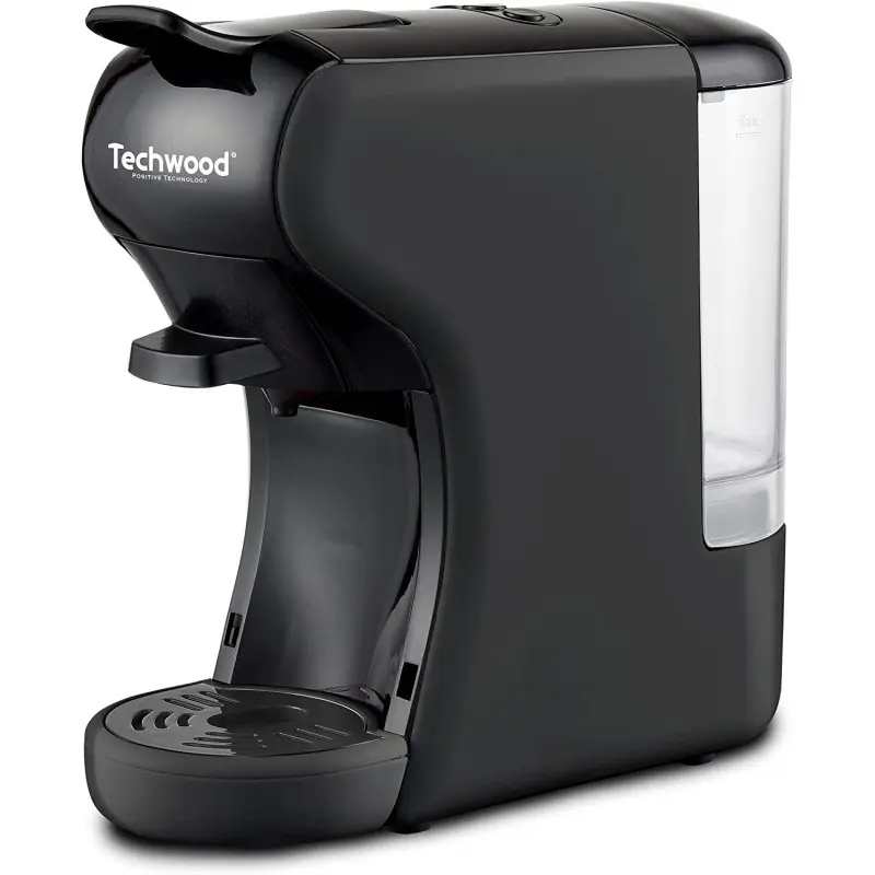 [TWCA60006] Machine Expresso Multicapsules Techwood Noir – 19 Bars avec Réservoir 600mL – TCA-196N