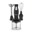Mixeur Plongeant Techwood Noir 3en1 Pied Inox, Bol Hachoir 500ml & 2 Vitesses – TMS-8356
