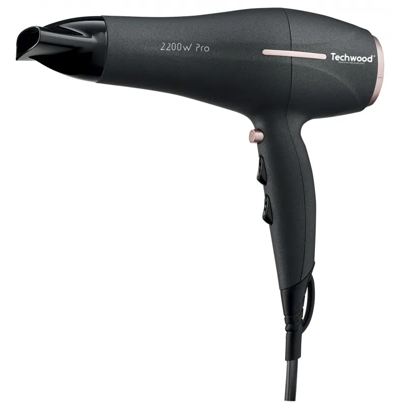 Séchoir Techwood 2200W 3 Températures, 2 Vitesses, Touche Air Frais & Concentrateur – TSC-2296