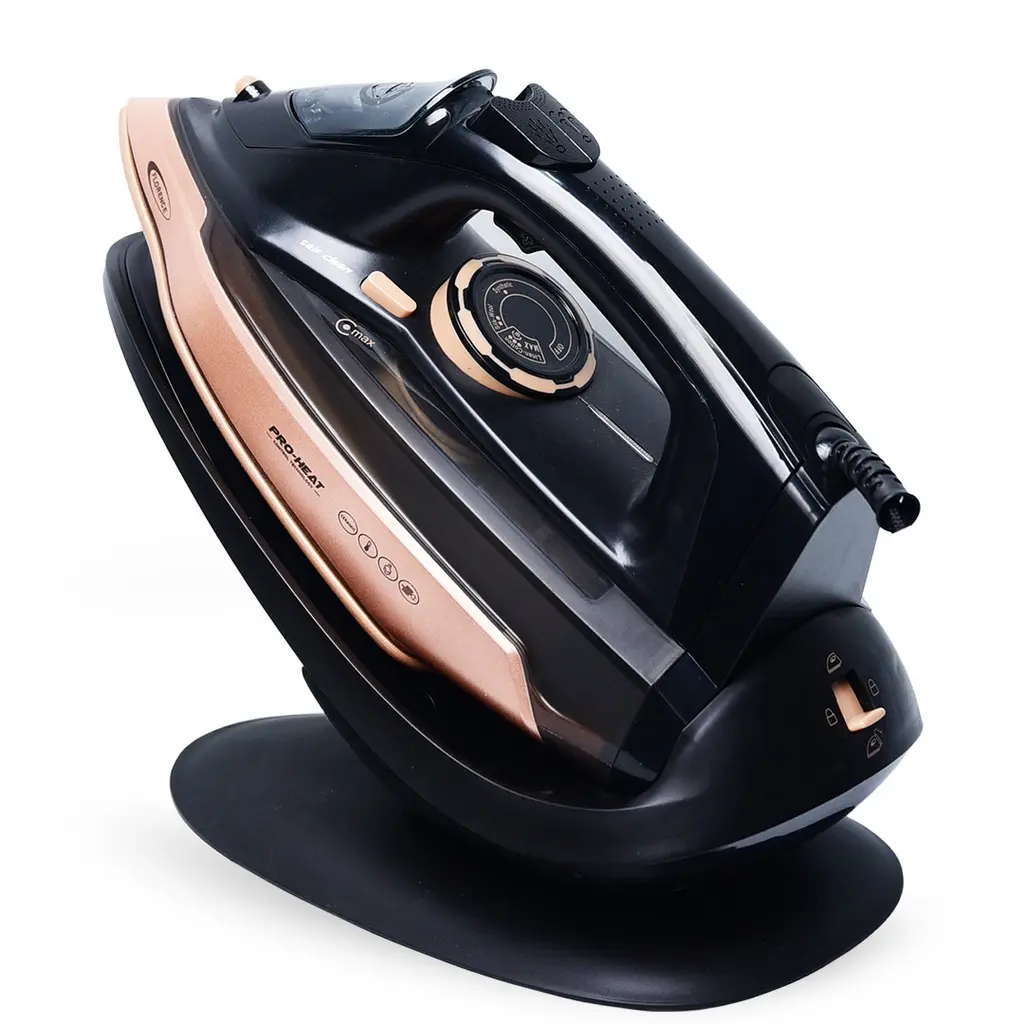 [HK425] Fer a Repasser Florence Avec Support - 1800W - Noir & Bronze
