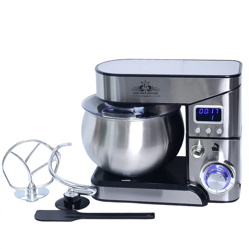 Robot Pétrin Avec Afficheur Golden House 5L 1300W