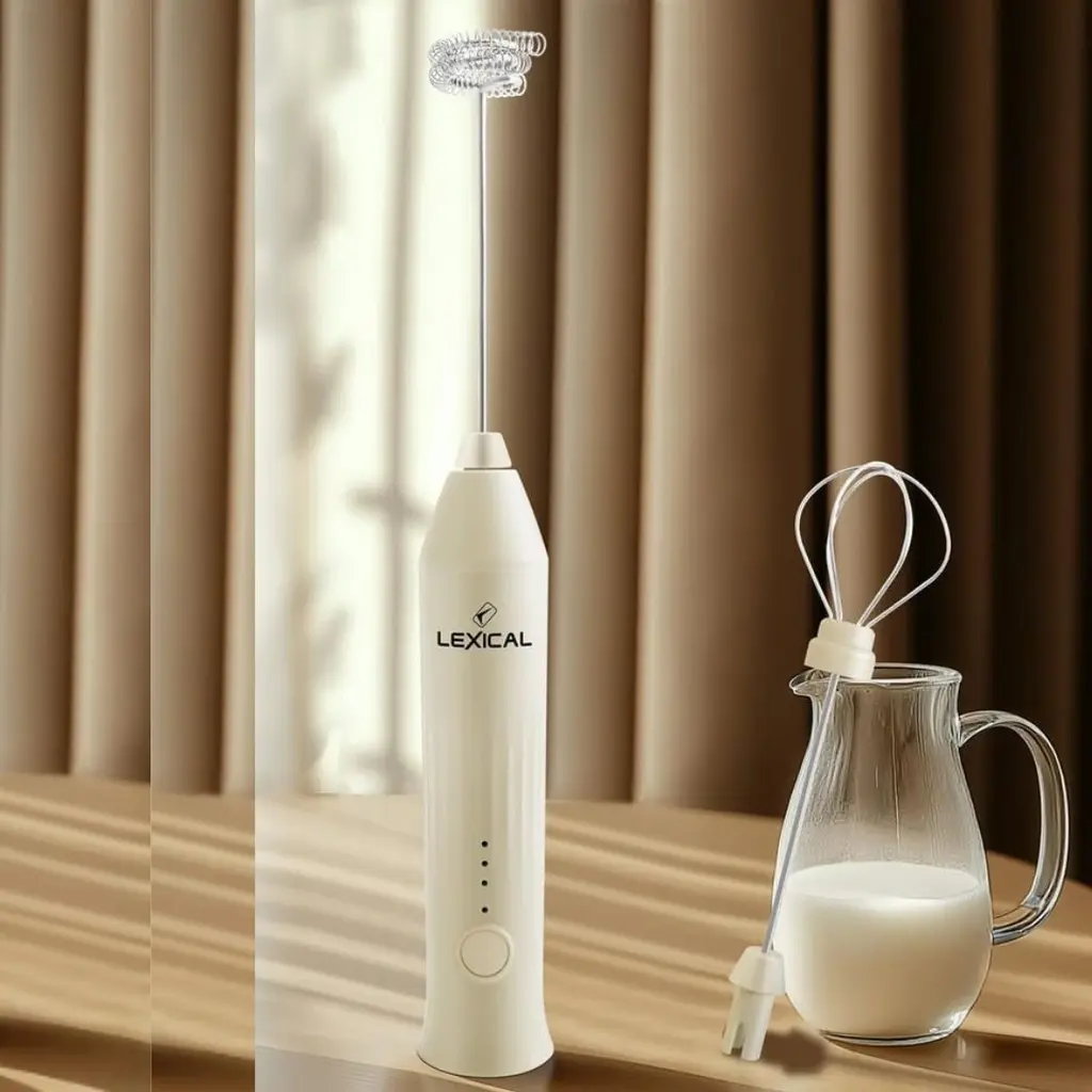 Mousseur à Lait 2 en 1 Lexical 8500RPM Beige