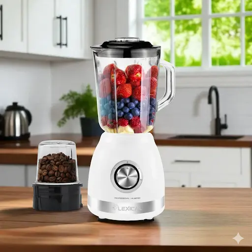 [LBL-1526-1] Blender Avec Grinder Lexical 1,5L Blanc  500W