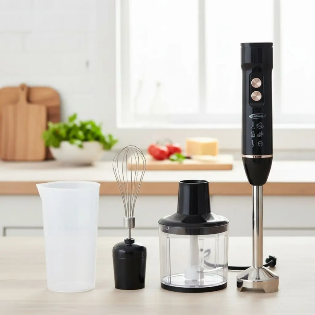 [HK452N] Mixeur Plongeant 4 en 1 Florence 400W Noir