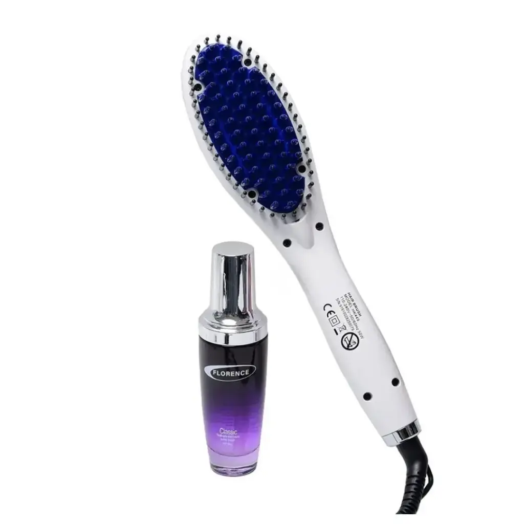 [HK449-1B] Brosse Séchoir Florence  Avec Sérum 50W 360° Bleu