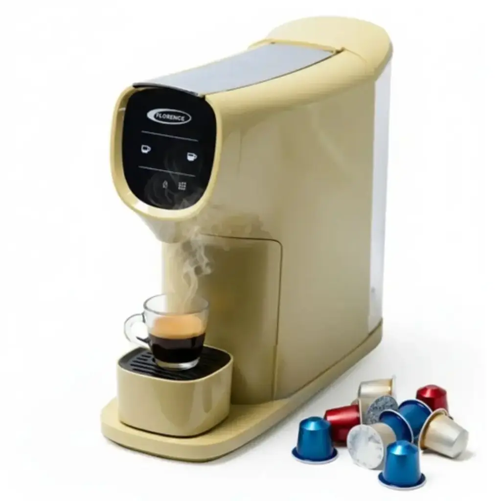 [3A-C285BC] Machine à Café Capsule Nespresso Florence 1000ML 19Bars 2200W Créme