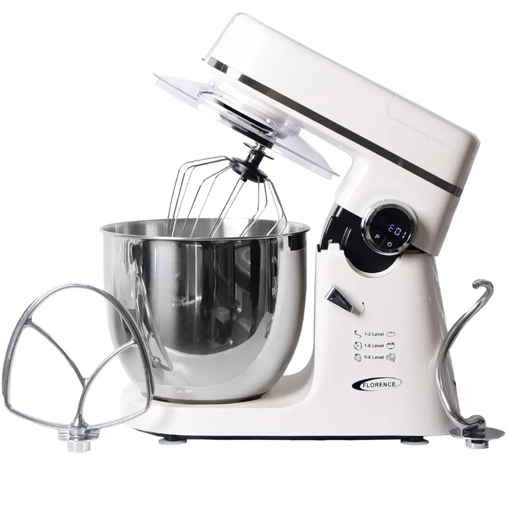 Robot Pétrin Florence Avec Bouton Afficheur 12L 2000W Blanc