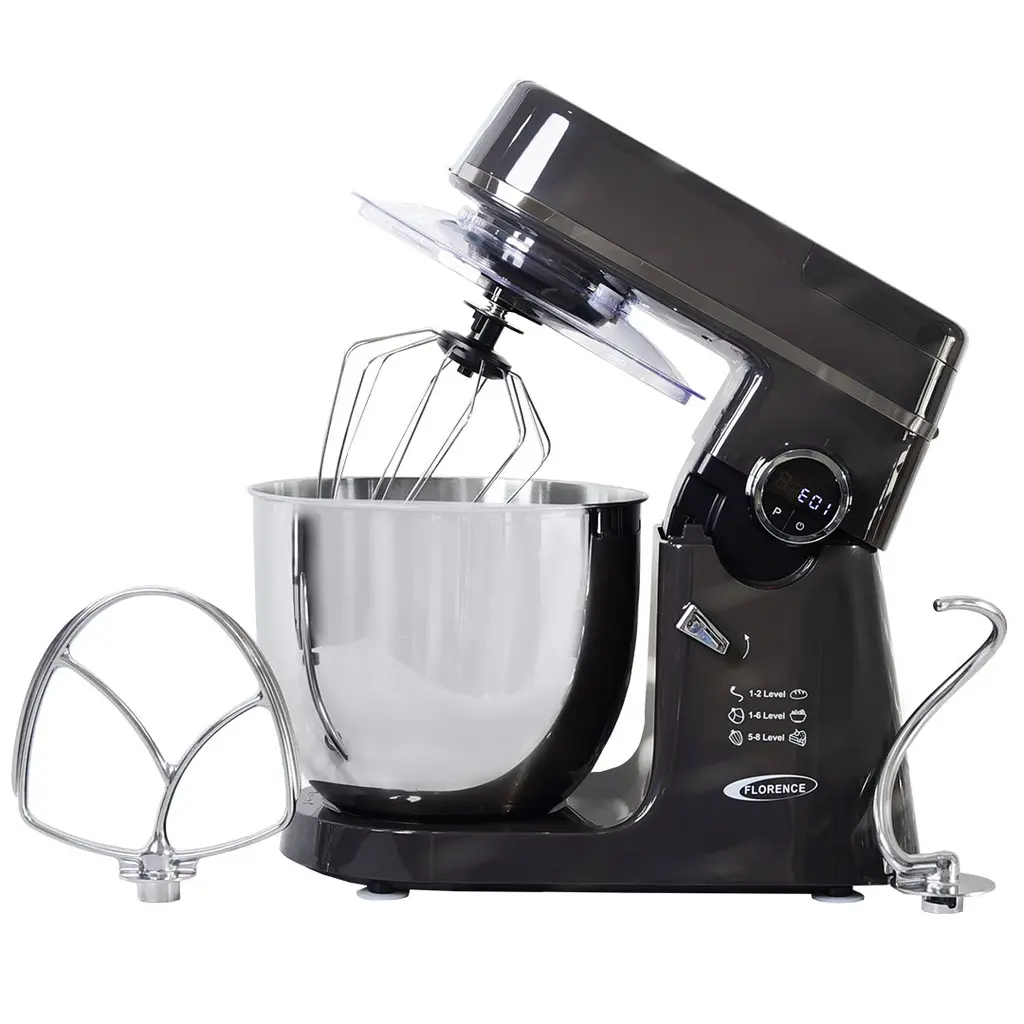 [FM166G] Robot Pétrin Florence Avec Bouton Afficheur 12L 2000W Gris Charbon