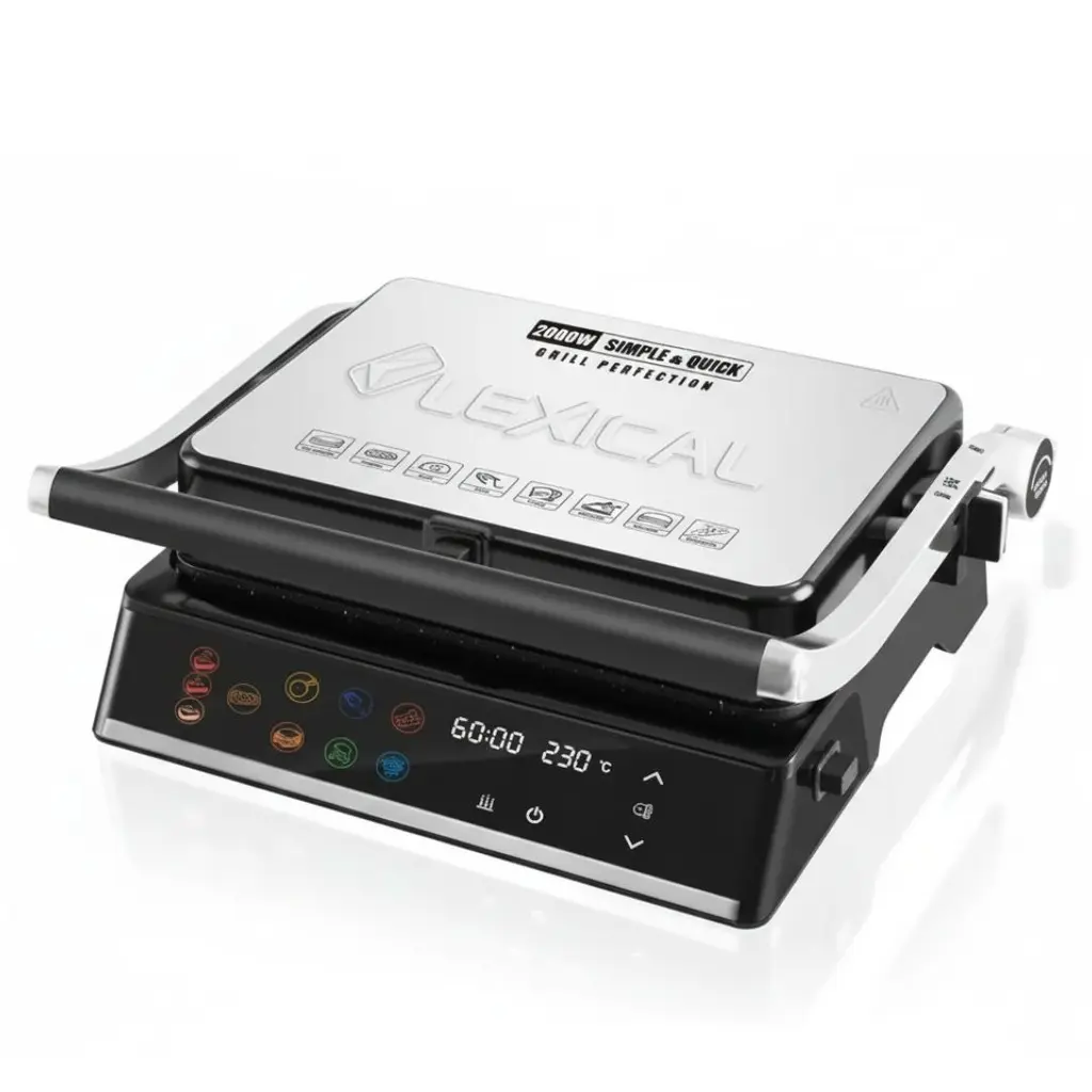 [LSM-2585] Appareil de Cuisson et Grill 2en1 Extra Large Lexical Avec afficheur 2000W