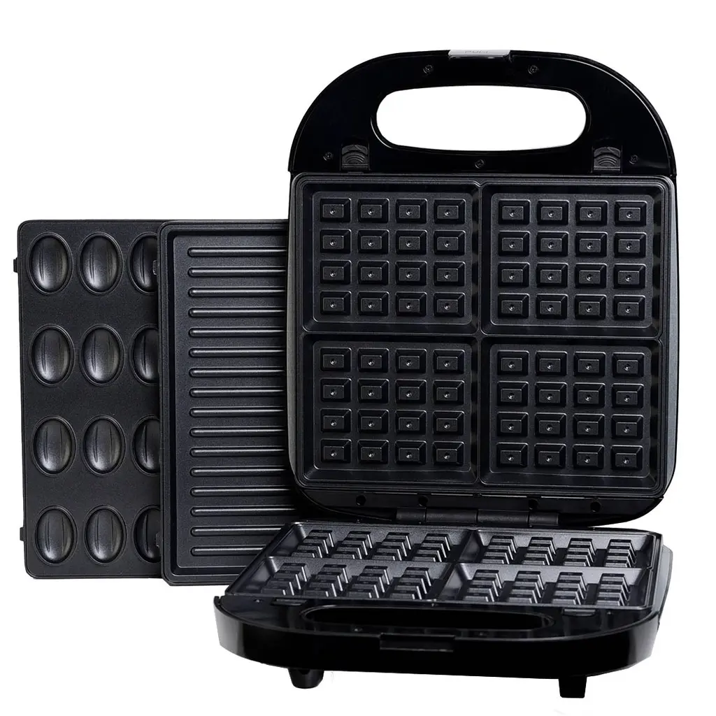 [HK465N] Appareil De Cuisson 3en1 Florence Panini Gaufre Zouza 1400W- Noir