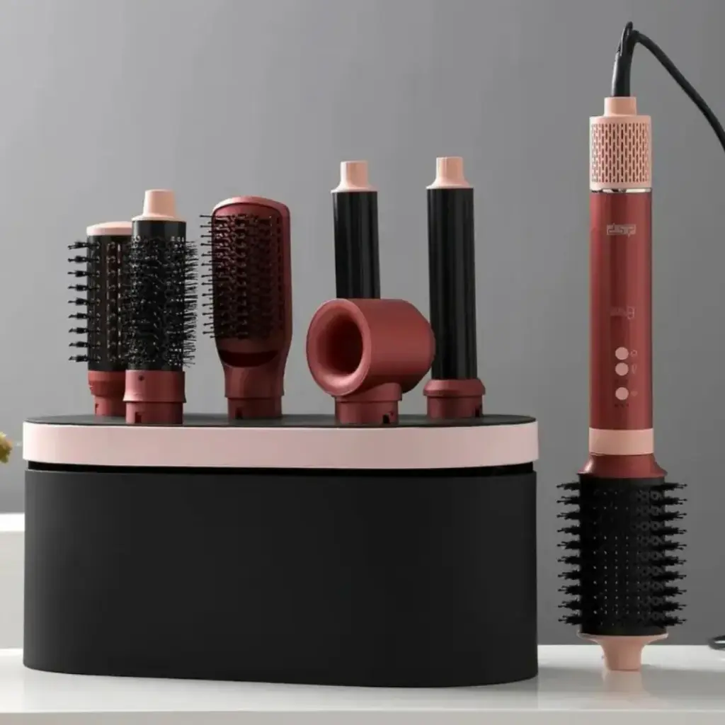 [50226R] Coffret Cheveux DSP 8en1 1500W 110000RPM Rouge