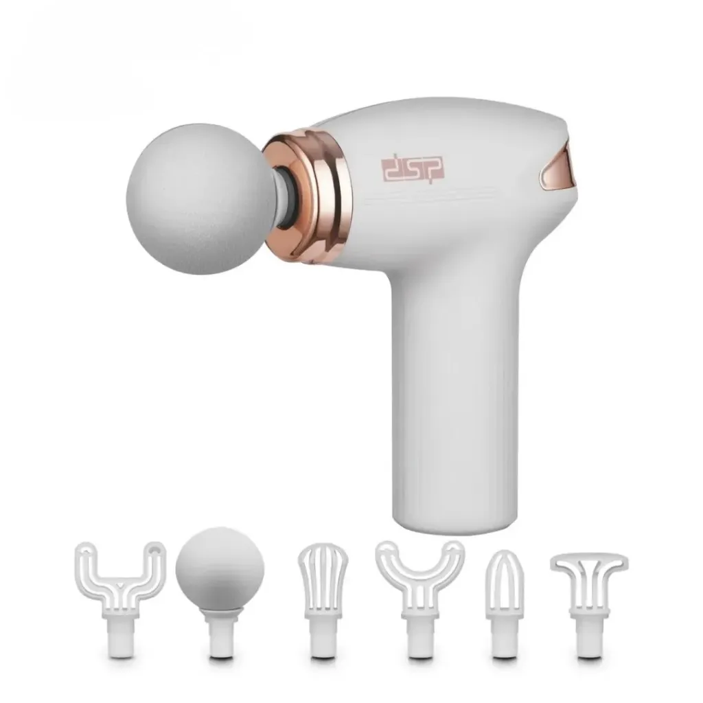Pistolet de Massage DSP Professionnel 7-EN1 - 6 Vitesses Blanc