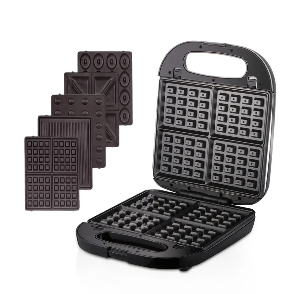 Appareil De Cuisson 5en1 ENZO Zouza , Panini , Gauffre ,Croque Monsieur , Donut - 1800 W