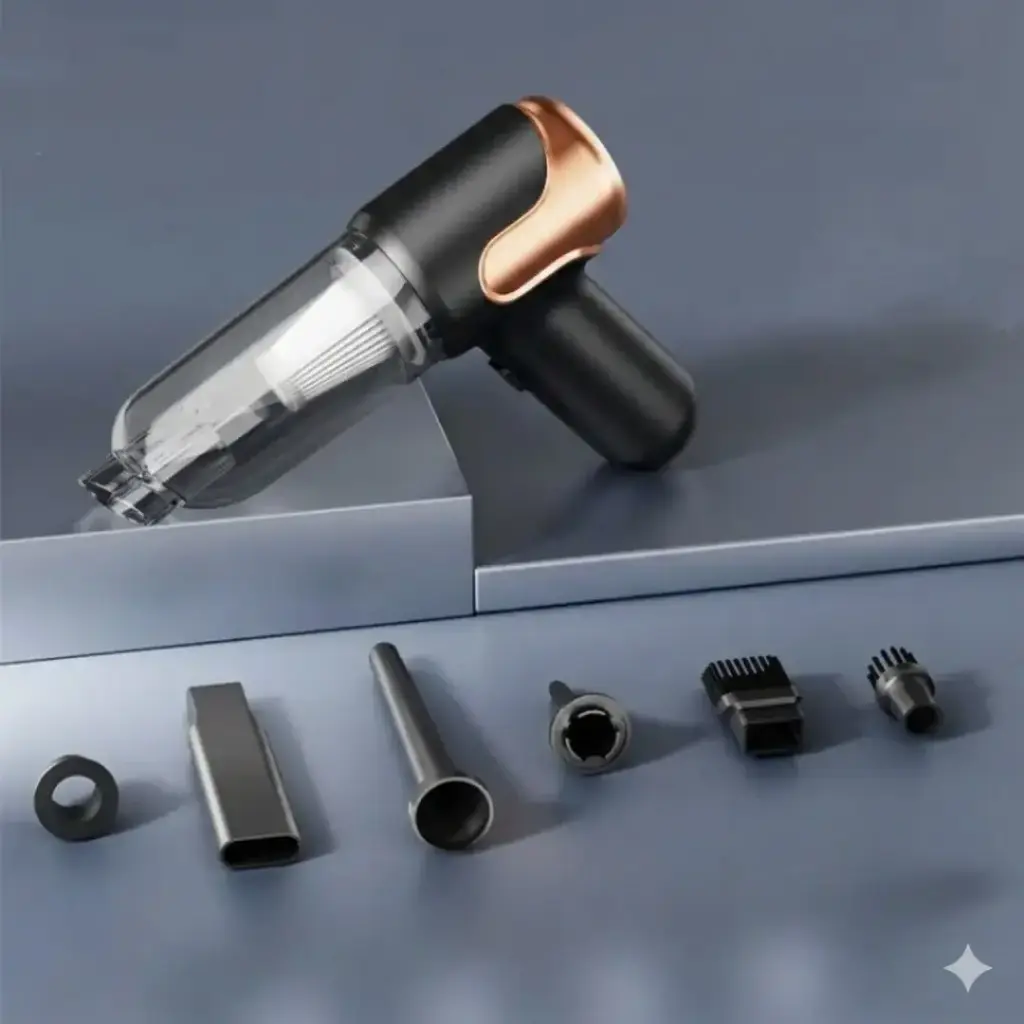 [WHM26-7N] Mini Aspirateur de Voiture C08 3-en-1 Sans Fil -Noir