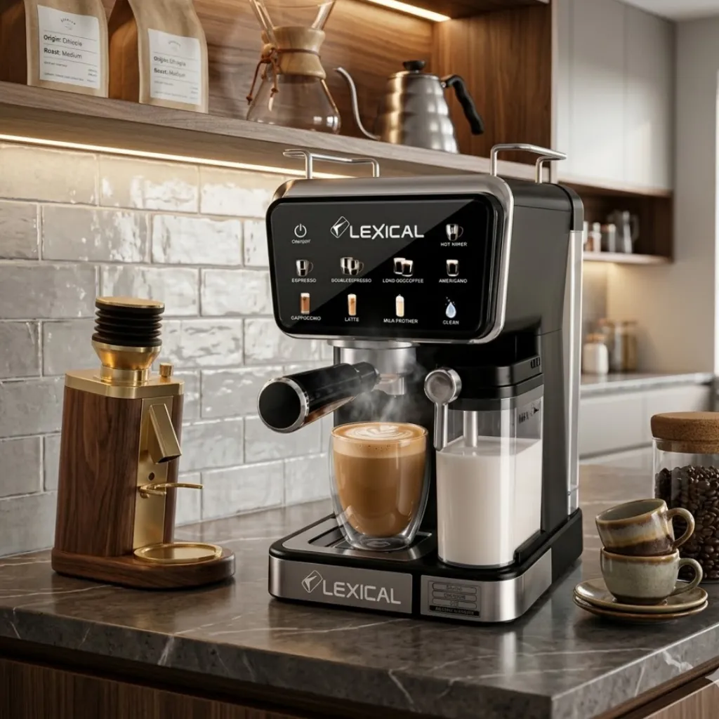 [LEM-0663] Machine à Café 9en1 Lexical LEM-0663 – 1350W – 20 Bars