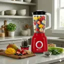 Blender & Moulin A Epices -Florence 1,5L - 1000W- Rouge