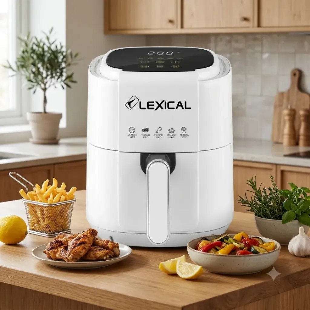 [LAF-3011-1] AirFryer Lexical 4L Avec Ecran Tactile 1200 W LAF-3011- Blanc