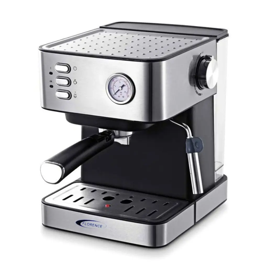Machine À Café Expresso Cappuccino Latté Florence 1200W 1,6 L Noir
