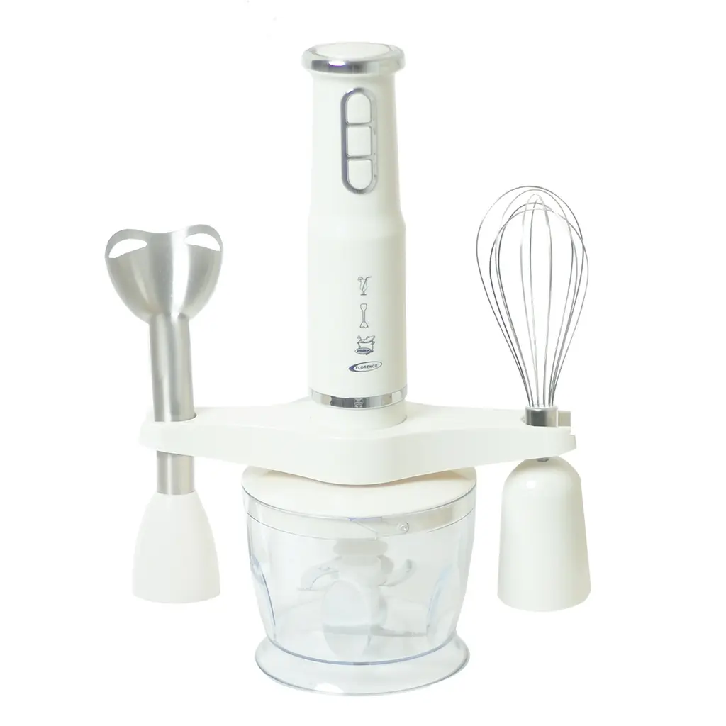 Mixeur Plongeant 4en1 Florence 600W Blanc