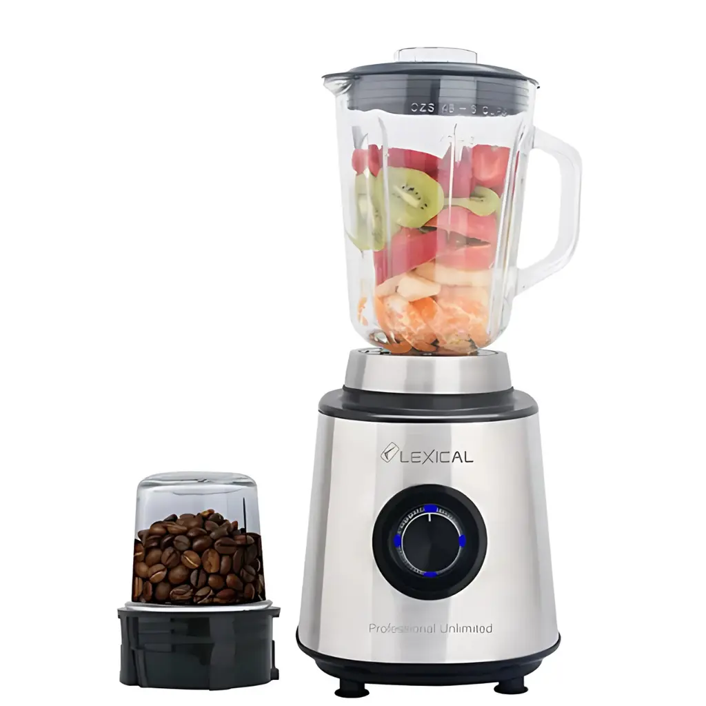 Blender Avec Grinder 2en1 Lexical 600W Bol en verre 1500ml
