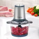 Hachoir Electrique Avec Bol en Verre Lexical 400W 3L - Bleu