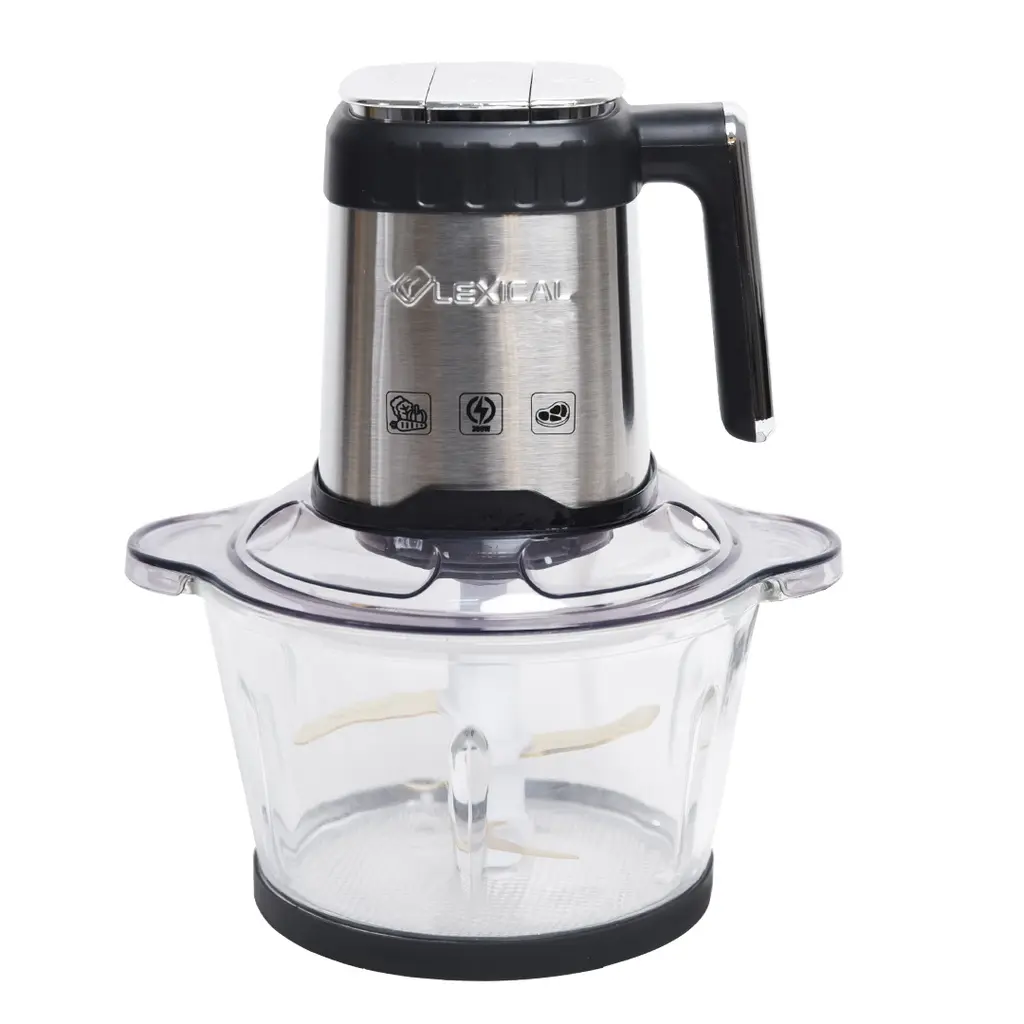 Hachoir Electrique Avec Bol en Verre Lexical 300W 2L - Noir