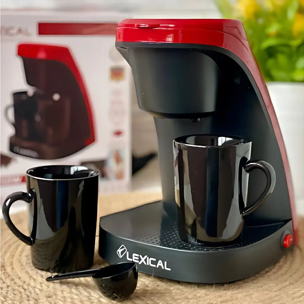 [D-LEM-0620R] Machine a Café Avec 2 Tasses Lexical 450W Rouge
