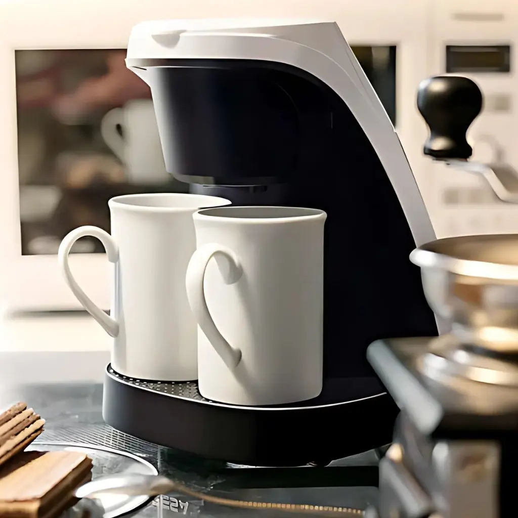 Machine a Café Lexical Avec 2 Tasses 450W Blanc