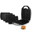 Appareil De Cuisson 5en1 Florence  Zouza , Panini , Gauffre , Donut , Maamoul - Noir